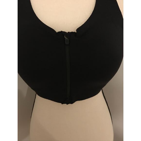 Lululemon Bra Women's Black Enlite Front Zip High Support Bra - Size 38 D - Picture 2 of 11